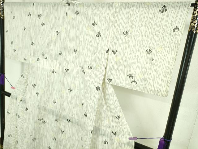 平和屋着物□極上 夏物 洗える最高級着物 ＜英＞はなぶさ謹製 小紋 絽 杜若