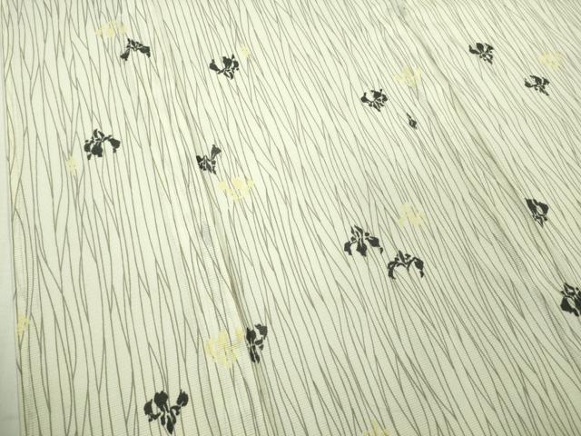 平和屋着物□極上 夏物 洗える最高級着物 ＜英＞はなぶさ謹製 小紋 絽 杜若