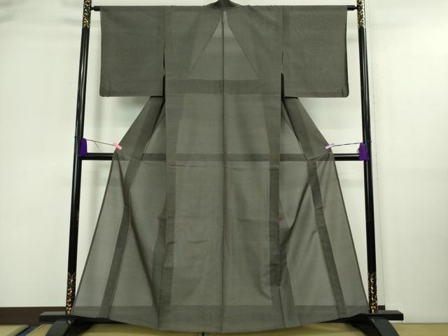 平和屋本店■極上　夏物　本場大島紬　夏大島　100亀甲　総詰め　黒橡色地　逸品　未使用　DZAA9652kh5