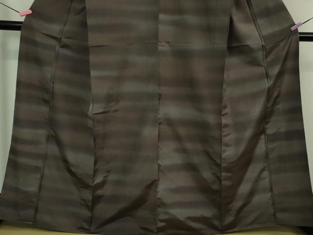 平和屋着物▽極上　紬　単衣　横段文　逸品　DZAA9661kh5_4