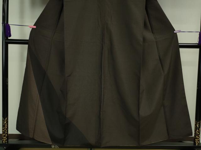 平和屋着物□極上 伝統工芸士 根津義一 柿渋紬 訪問着 切嵌