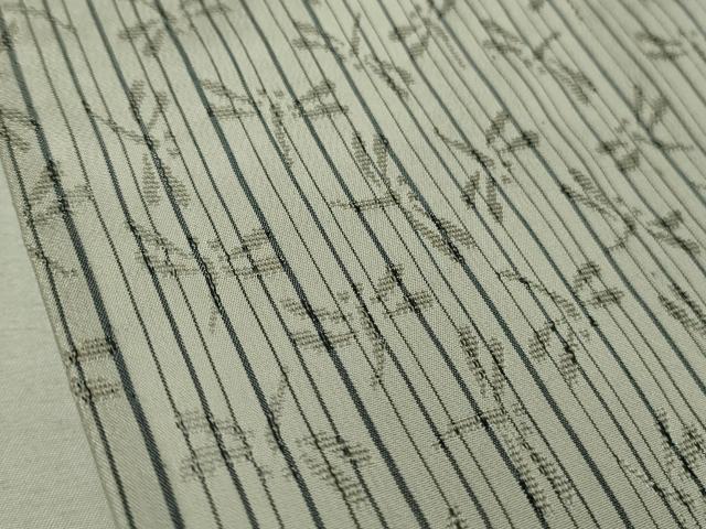 平和屋着物□極上 小紋 単衣 もじり織 白根沢 涼風 蜻蛉 とんぼ 灰白色