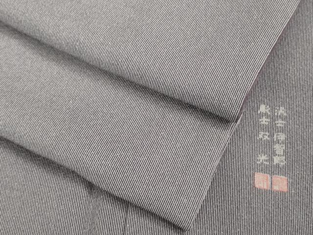 平和屋着物■極上　彫士：住田双光・染士：西宮伊智郎　江戸小紋　万筋　玉縞　紫苑色×白藤色　逸品　DZAA9680kh5