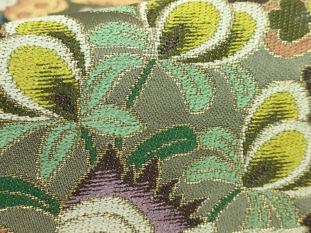 平和屋着物□極上 西陣 白綾苑大庭 六通柄袋帯 薫風豊