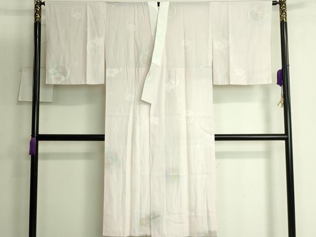 平和屋着物○本場真綿結城紬 100亀甲 麻の葉文様 証紙付き 正絹 逸品