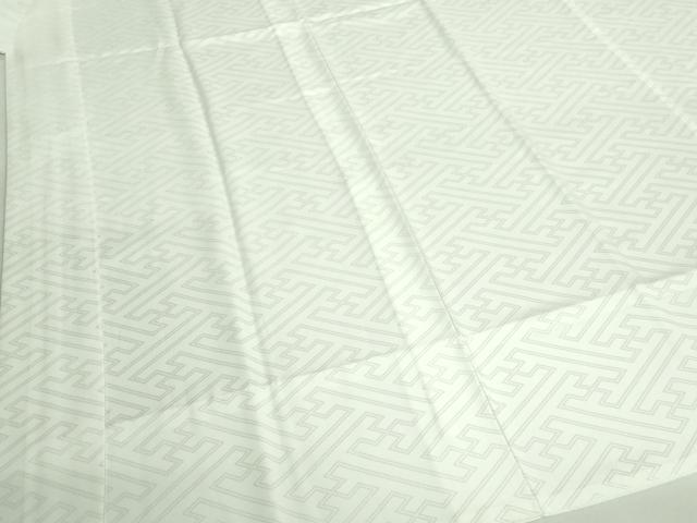 平和屋着物■洗える最高級着物　＜英＞はなぶさ謹製　長襦袢　無双仕立て　紗綾形文様　白地　DZAA9794kh5 平和屋着物□洗える最高級着物 ＜英＞はなぶさ謹製 長襦袢 無双仕立て