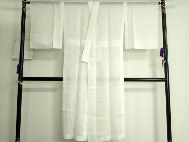 平和屋着物■夏物　長襦袢　草花紋紗　麻　逸品　DZAA9799kh5