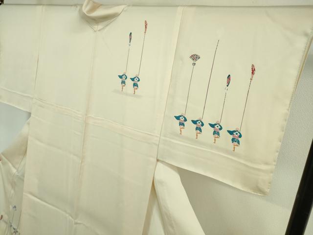平和屋着物□極上 訪問着 単衣 友禅 希少柄 日本の祭 竿
