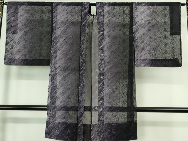 平和屋着物■極上　オーガンジー　長羽織　スリーシーズン　春夏秋　塵除け　花尽くし　暈し染め　残布付き　逸品　未使用　DZAA9844kh5