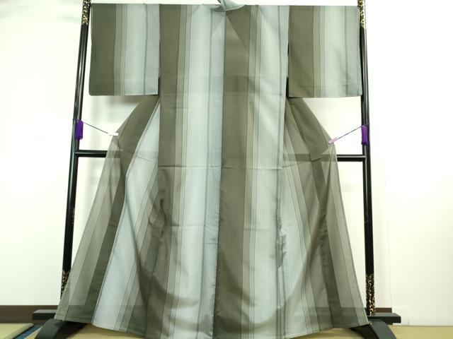 平和屋着物■極上　夏物　小紋　間道　逸品　未使用　DZAA9857kh5