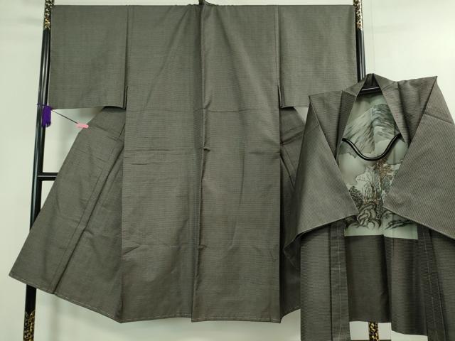 平和屋着物■極上　男性　本場大島紬　アンサンブル　キングサイズ　100亀甲　総詰め　逸品　未使用　DZAA9870kh5