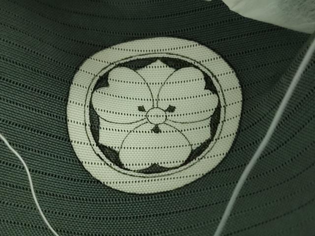 平和屋本店□極上 夏物 男性 色紋付 長羽織セット 絽 豆がら茶色