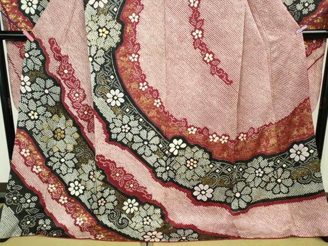 平和屋着物□極上 振袖 絞り 舞花文 金彩 逸品 DZAA9885kh5