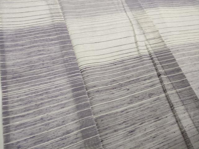 平和屋着物■極上　夏物　紬　横段文　逸品　DZAA9900kh5 平和屋着物□極上 夏物 紬 横段文 逸品 DZAA9900kh5