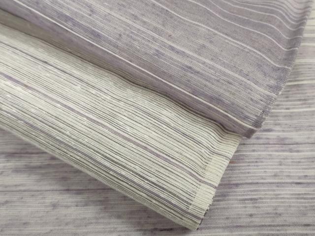 平和屋着物■極上　夏物　紬　横段文　逸品　DZAA9900kh5_8