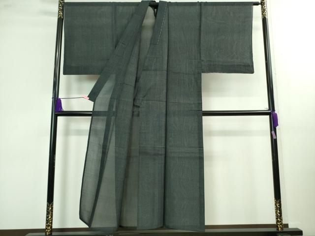平和屋本店■極上　夏物　男性　白鷹お召　蚊絣　濃藍色地　逸品　未使用　DZAA9905kh5_1