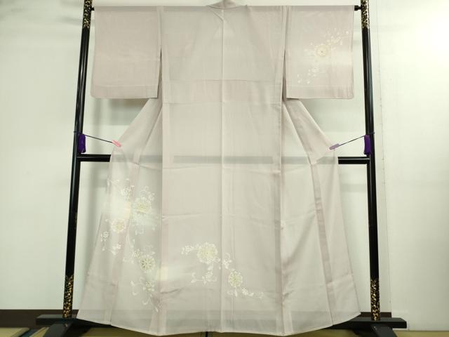 平和屋本店■極上　夏物　訪問着　絽　五泉　花唐草文　暈し染め　反端付き　逸品　DZAA9910kh5