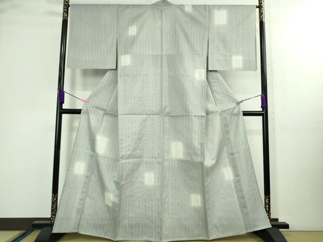 平和屋本店□極上 夏物 十日町 名門青柳謹製 櫛引織 赤城紬 草木染 色紙