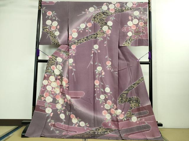 平和屋着物■極上　訪問着　辻が花　暈し染め　金彩　仮絵羽　逸品　未使用　DZAA9928kh5
