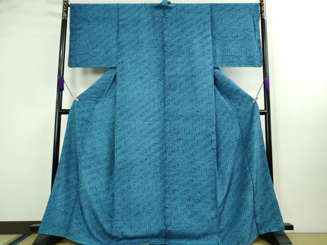 平和屋着物■極上　小紋　本藍　絞り染　逸品　未使用　DZAA9956kh5
