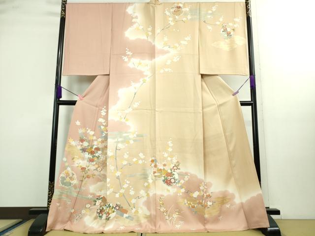 平和屋本店■極上　創業460年・千總　訪問着　駒刺繍　雪輪吉祥花文　暈し染め　金彩　逸品　DZAA9961kh5