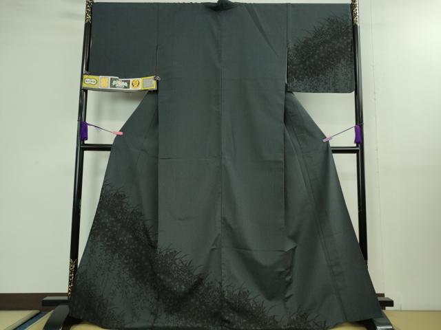 平和屋着物■極上　本塩沢　訪問着　単衣　塩沢物語　草花文　白新染織謹製　証紙付き　逸品　DZAA9996kh5