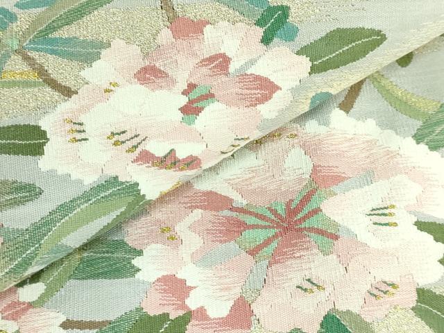 平和屋着物□極上 綴れ 太鼓柄袋帯 石楠花 金糸 ほていや扱い 逸品