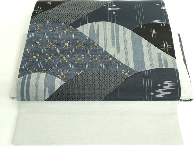 平和屋着物■極上　つけ帯　紬地　花織　切嵌　さが美扱い　逸品　DZAB0026kh5