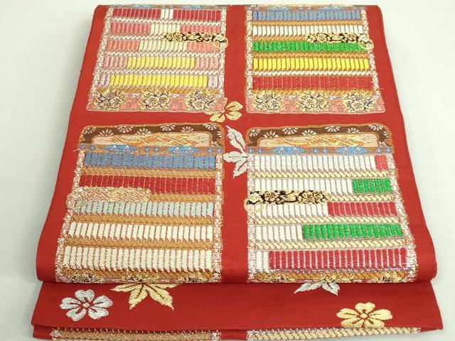 平和屋着物■極上　太鼓柄　本袋帯　龍村平蔵柄　威毛錦　金銀糸　逸品　DZAB0034kh5