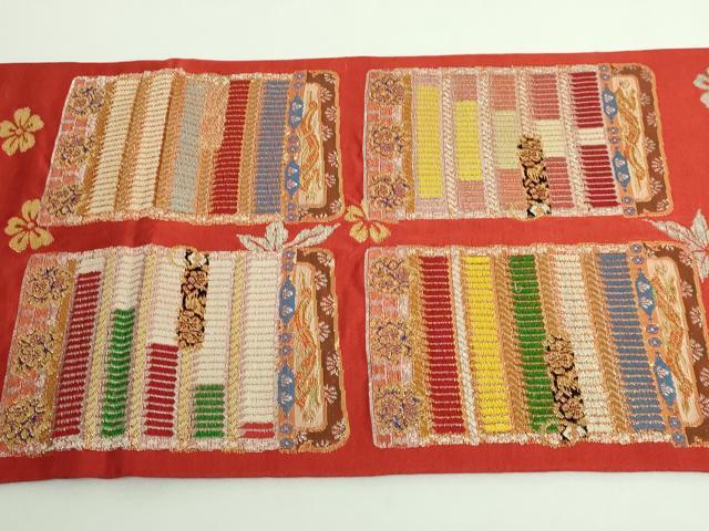 平和屋着物□極上 太鼓柄 本袋帯 龍村平蔵柄 威毛錦 金銀糸 逸品