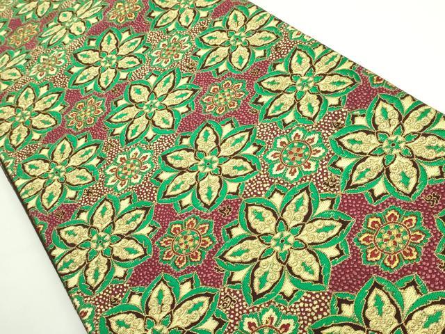 平和屋着物□極上 龍村晋謹製 全通柄袋帯 三彩六稜