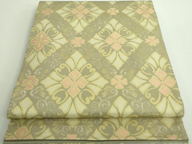 平和屋本店■最高級　人間国宝　北村武資　経錦　六通柄袋帯　花菱紋　逸品　DZAB0088kh5