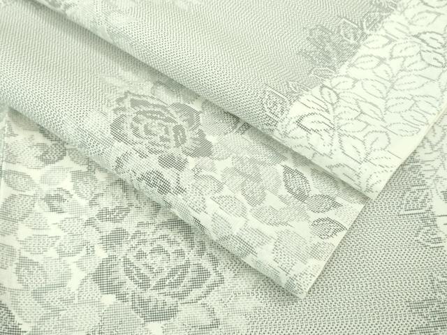 平和屋着物■極上　夏物　本場大島紬　夏大島　草花間道　逸品　DZAB0126kh5_7