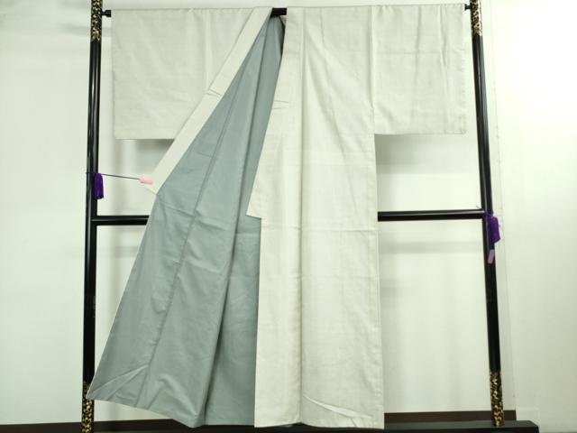 平和屋本店□極上 男性 本場大島紬 白大島 長羽織 羽裏・龍 逸品 