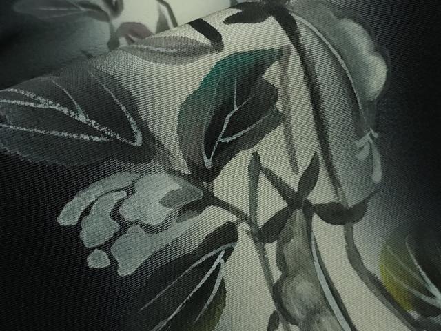 平和屋着物□極上 訪問着 単衣 手描き 枝花文 暈し染め