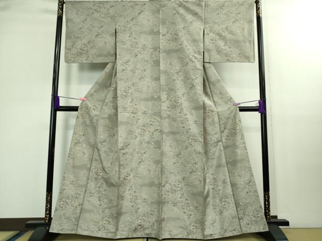 平和屋着物■極上　都喜ヱ門　本場大島紬　鏡裏花鳥文　藤絹織物謹製　逸品　DZAB0164kh5 平和屋着物□極上 都喜ヱ門 本場大島紬 鏡裏花鳥文 藤