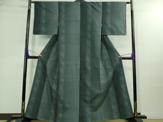 平和屋着物■極上　結城紬　はたおり娘　100亀甲　飛び亀甲柄　花間道　やまと誂製　逸品　未使用　DZAB0176kh5