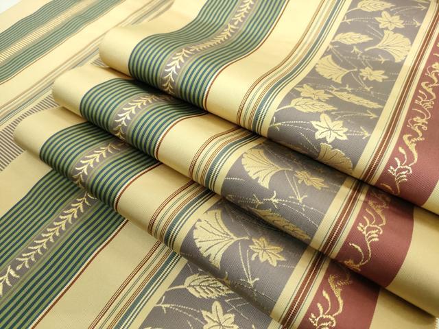 平和屋着物■極上　本場筑前博多織　両面　全通柄袋帯　吹き寄せ花文　金糸　逸品　DZAB0232kh5