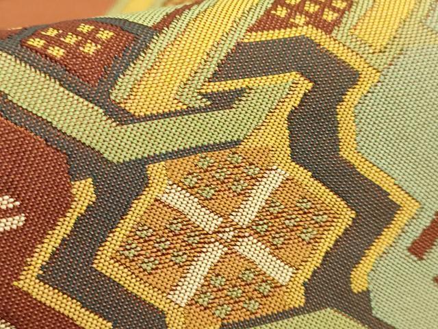 平和屋着物□極上 龍村晋謹製 全通柄袋帯 名物有栖川華鹿文錦 逸品