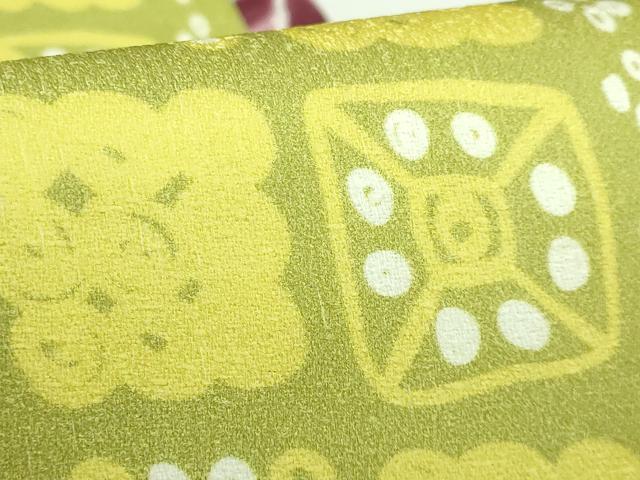 平和屋着物□極上 両面 半幅帯 BANKAN わものや 吉祥間道 花菱