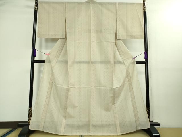 平和屋本店□極上 夏物 本場大島紬 夏大島 麻の葉 七宝間道 逸品