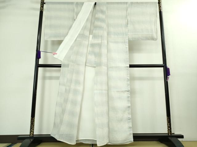平和屋本店■極上　夏物　本場小千谷ちぢみ　麻　吉新織物謹製　横段文　証紙付き　逸品　DZAB0307kh5_2