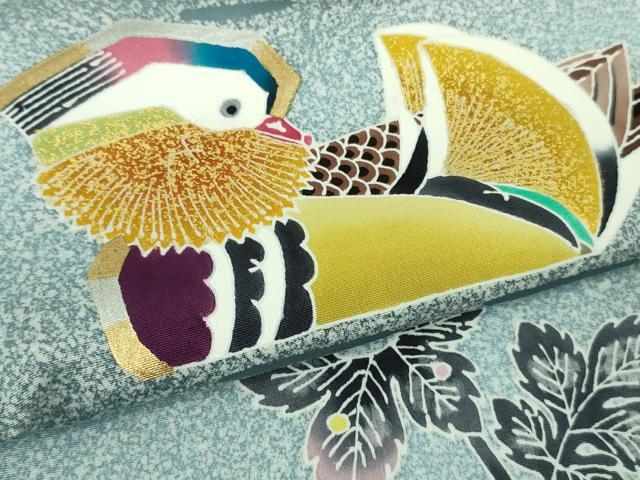 平和屋本店□極上 人間国宝・羽田登喜男 訪問着 鴛鴦5羽 暈し