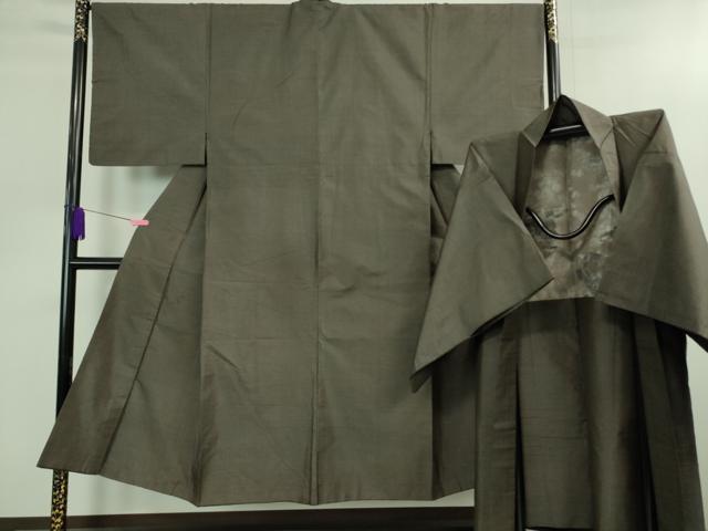 平和屋着物■極上　男性　本場大島紬　アンサンブル　長羽織　100亀甲　総詰め　逸品　DZAB0395kh5