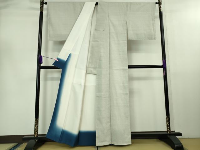 平和屋本店■極上　本塩沢　アンサンブル　羽織セット　110亀甲　総絣　逸品　未使用　DZAB0444kh5
