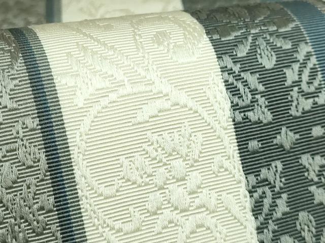 平和屋着物■極上　本場筑前博多織　八寸名古屋帯　花唐草間道　逸品　DZAB0482kh5_5