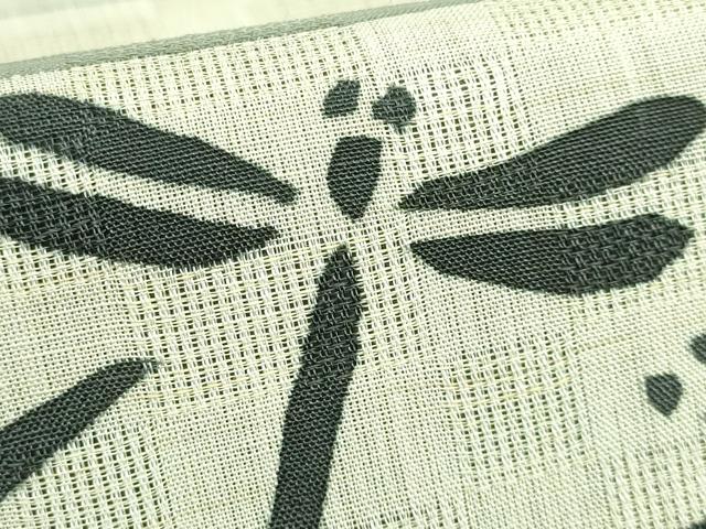 平和屋着物□極上 夏物 九寸名古屋帯 蜻蛉 トンボ 三越扱い 麻 逸品