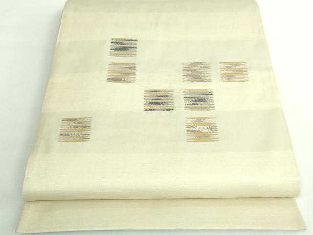 平和屋着物■極上　西陣の名門　加納幸謹製　六通柄袋帯　色紙文　証紙付き　逸品　DZAB0508kh5 平和屋着物□極上 西陣の名門 加納幸謹製 六通柄袋帯 色紙