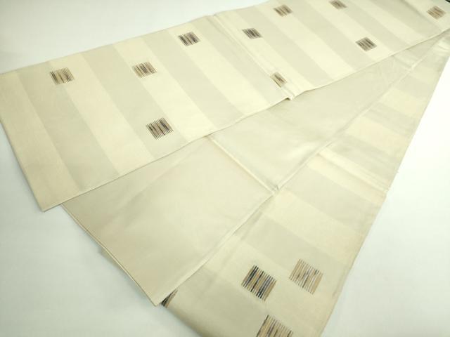 平和屋着物□極上 西陣の名門 加納幸謹製 六通柄袋帯 色紙