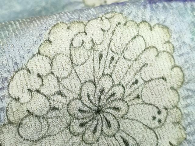 平和屋本店□極上 久保田一竹 幻の辻が花 太鼓柄袋帯 金通し